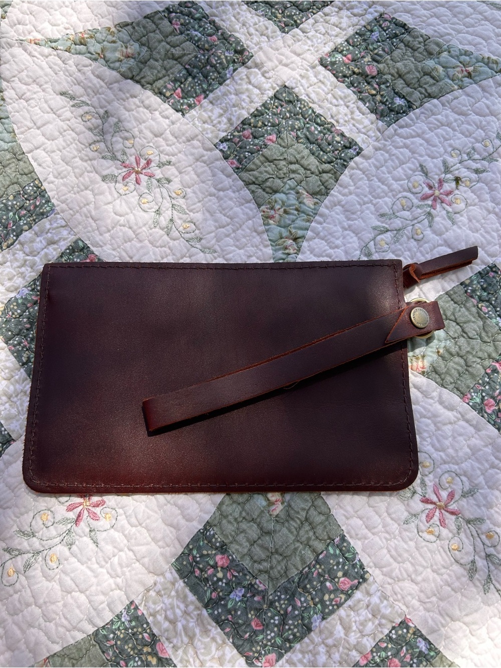 Portland Leather Brown Leather Wristlet - Picture 4 of 4